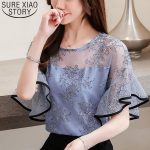 Fashion women blouse and tops 2019 white blouse shirts ladies tops .