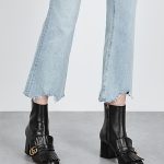 Gucci GG Marmont 75 black leather ankle boots - Harvey Nicho