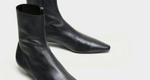 Zara Shoes | Flat Leather Ankle Boots With Toe Cap Detail | Poshma
