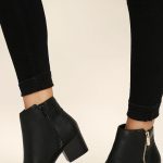 Cute Black Booties - Ankle Booties - Pointed Toe Booti