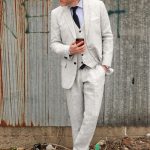 Italian Pacifico Linen Suit- Ready Size : StudioSuits: Made To .