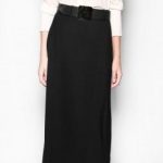 Long Black Skirt..how does this not look frumpy?! Look Skirt .