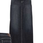 Dark Wash Long Denim Skirt from maurices | chur