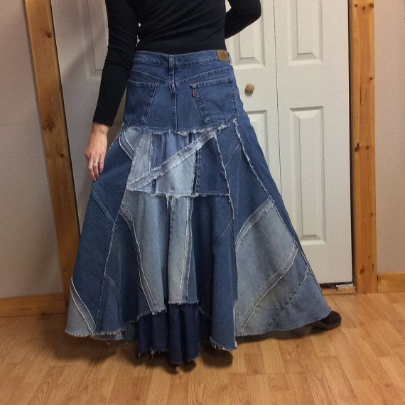 Cool
  And Fashionable Long Denim Skirts