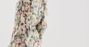 Forever Unique floral long sleeve playsuit | AS