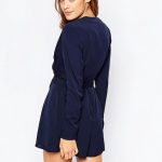 The Fifth The High Road Long Sleeve Playsuit In Navy | AS