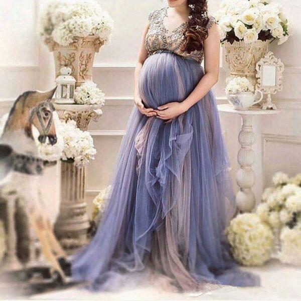 Lavender Plus Size Maternity Formal Prom Dresses Custom Made .