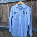 Cool Vintage Blue Auto Mechanic Shirt w/ 'Pablo' name & Run Rite .