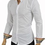 Mens Designer Clothes | BURBERRY Men's Dress Shirt In White #2