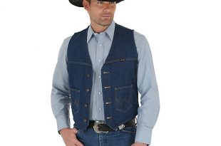Wrangler® Unlined Denim Vest Prewashed | Mens Jackets and .