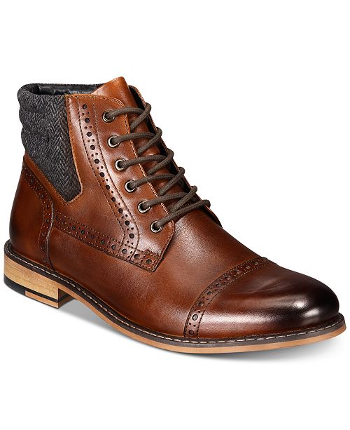 Bar III Men's Carter Leather Dress Boots, Created for Macy's .