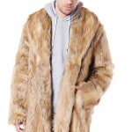 Men's Gold Fox Faux Fur Coat | Mens Faux Fur Coa