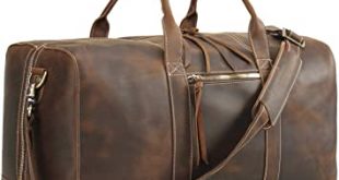 Amazon.com: Polare Mens Full Grain Leather Duffel Bag Overnight .
