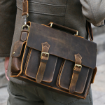 Senger Leather Bag — Hand Stitched Leather Messenger Bag, Mens .