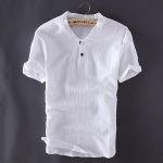 Mens Linen Shirts Short Sleeve Breathable 3 colors – mfrsty