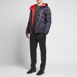 3 MONCLER GRENOBLE Arnensee Tricolore Zip Down Ski Jacket in Blue .