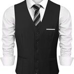 iClosam Men's Waistcoats Classic Paisley Vest Suit Set Slim Fit .
