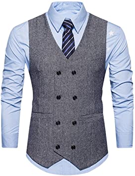 Amazon.com: Hemlock Men's Waistcoats Jacket, Men Busimess Suit .