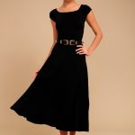 A La Mode Black Midi Dress | Cute black dress, Cute dress