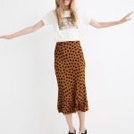 Midi Slip Skirt in Painted Spo