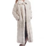 Women's Ivory Mink Couture Full-Length Faux Fur Co