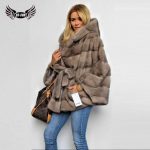 BFFUR Mink Coats For Women Clothes Genuine Slim Fur Plus Size Full .