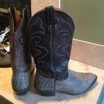 Nocono Boots Shoes | Nocona Boots Black Grey Ostrich Cowboy Boot .