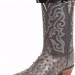 MEN'S NOCONA NICOTINE TUMBLED FULL QUILL OSTRICH COWBOY BOOTS .