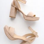 CL by Laundry Go On Heels - Nude Suede Platform Hee