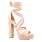 Amelia Nude Suede Lace Up Platform Heels from simmi.com | Shoes