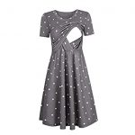 Amazon.com : Women Dot Print Maternity Dresses Tank Short Sleeve .