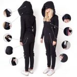 Inflatable one piece jumpsuit designed for travelling and comfort .