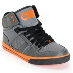Osiris Kids NYC 83 Grey & Orange Skate Shoes | Zumi