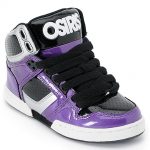 Osiris Kids NYC 83 Purple, Silver & Black Skate Shoes | Zumi