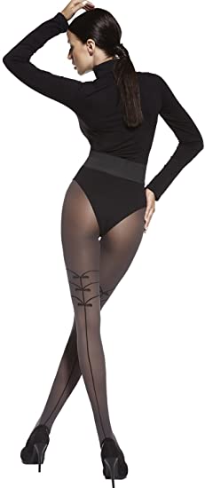 Gorgeous Black Patterned Tights Kaia 20 Denier by Adrian at Amazon .