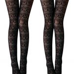 VERO MONTE 2 Pairs Women's Hollow Out Knitted Patterned Tights .