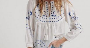 Evelyn Embroidered Peasant Top | Lucky Bra