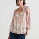 Embroidered Peasant Top | Lucky Bra
