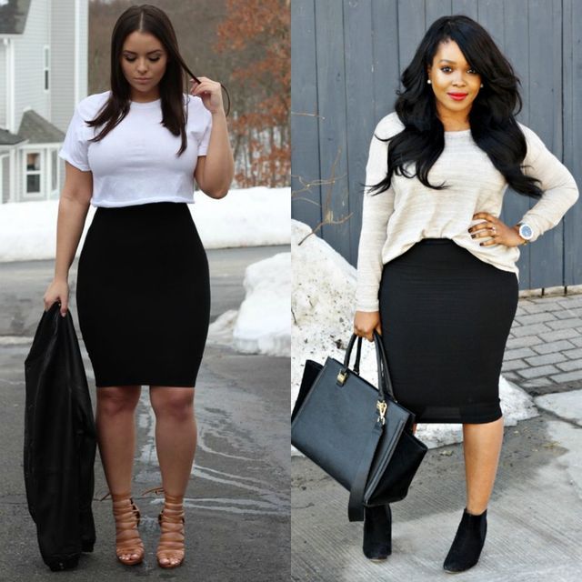 55 Amazing Outfits With Black Pencil Skirts | Pencil skirt outfits .