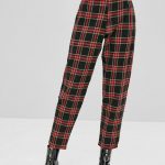 40% OFF] [HOT] 2020 Tapered Plaid High Waisted Pants In MULTI | ZAF