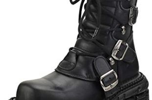 Amazon.com | New Rock New Punk and Rock Unisex Platform Boots | Sho