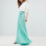ASOS TALL pleated maxi skirt with belt | AS