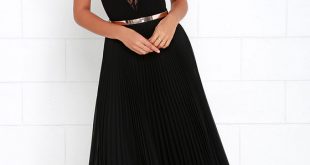Black Skirt - Maxi Skirt - Pleated Skirt - High-Waisted Skirt - $65.