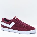 PONY Top Star Lo Burgundy & White Suede Shoes | Zumi