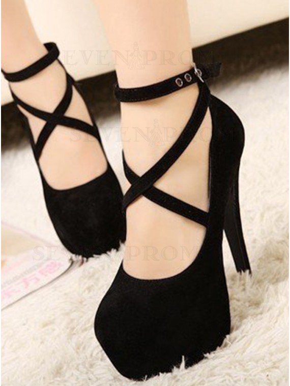 Buy Women's Closed Toe Platform High Heels Black Prom Shoes from .