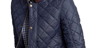 Vedoneire Men's Navy Quilted Jacket (3039) Padded Quilt Coat Blue .