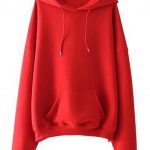 39% OFF] 2020 Drawstring Oversized Hoodie In RED | ZAF