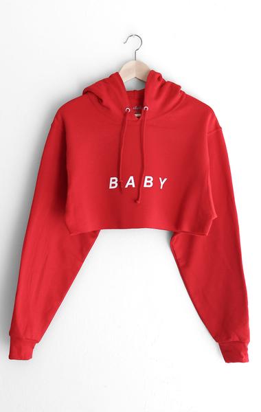 Baby Cropped Hoodie - Red – NYCT CLOTHI