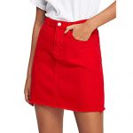 Red Denim Skirt: Amazon.c
