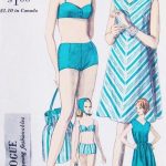 1960s Beach Resort Wear Pattern Vogue Young Fashionables 5533 .